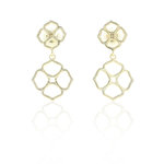 FLOWER 2 - Floreal earring made of light gold, born to be matched with FLOWER necklace. - A.Z. Bigiotterie